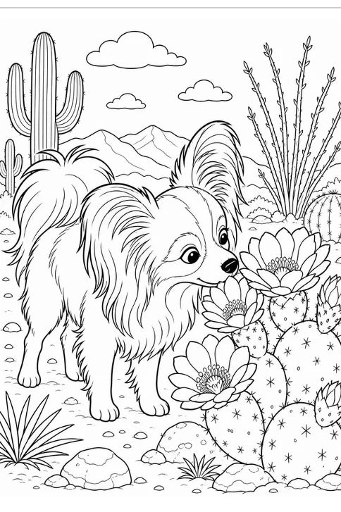 Umka in Arizona: A Desert Adventure coloring book sample page, Umka Papillon