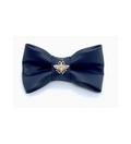 Neptune dog collar, bow tie, and leash set with gold hardware, Umka Papillon
